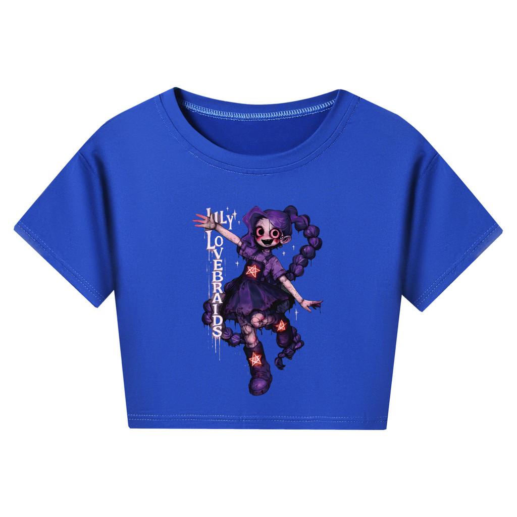 5583 Kids Girls Lily Lovebraids Print Short Style T-Shirt