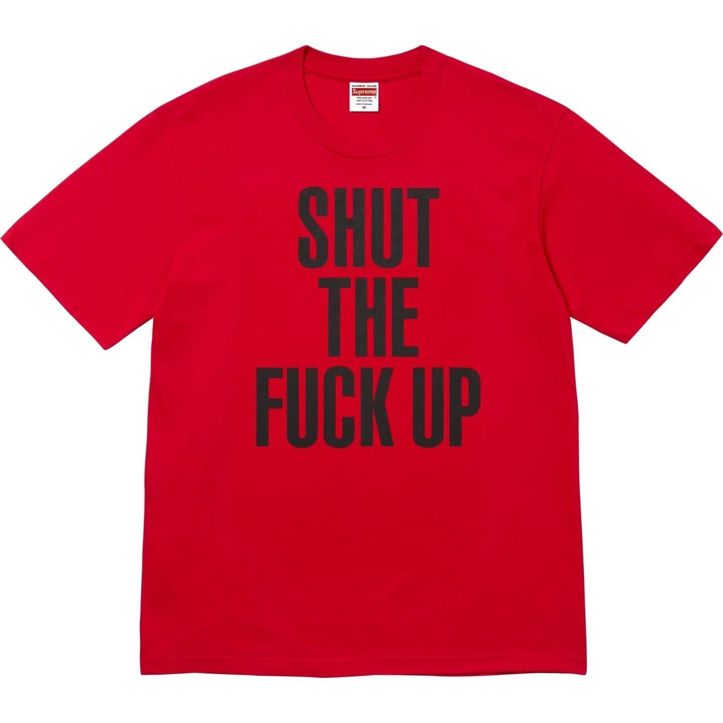 Supreme Number (N)ine Shut Up Tee Red XL