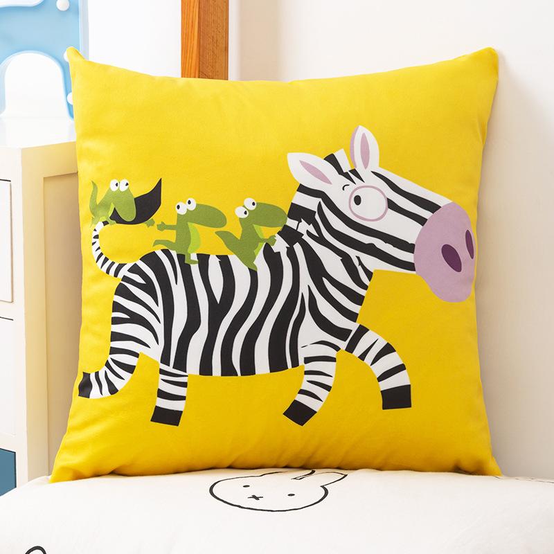 Cartoon Animation Patterns Throw Pillow Cover With Short Plush Print For Living Room Sofa Decoration Cushion Cover Pillow Covers