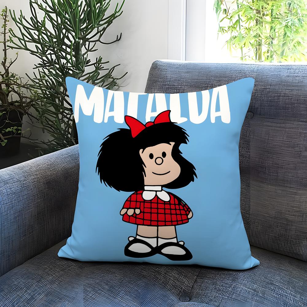 POPULAR M-MMafalda Cushion Cover Comfortable Reversible Pillow Cover Ideal for Car Sofa Bedroom & Beyond