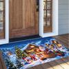 Christmas Pattern Square Area Rug Comfort Indoor Floor Carpet For Home Holiday Gift