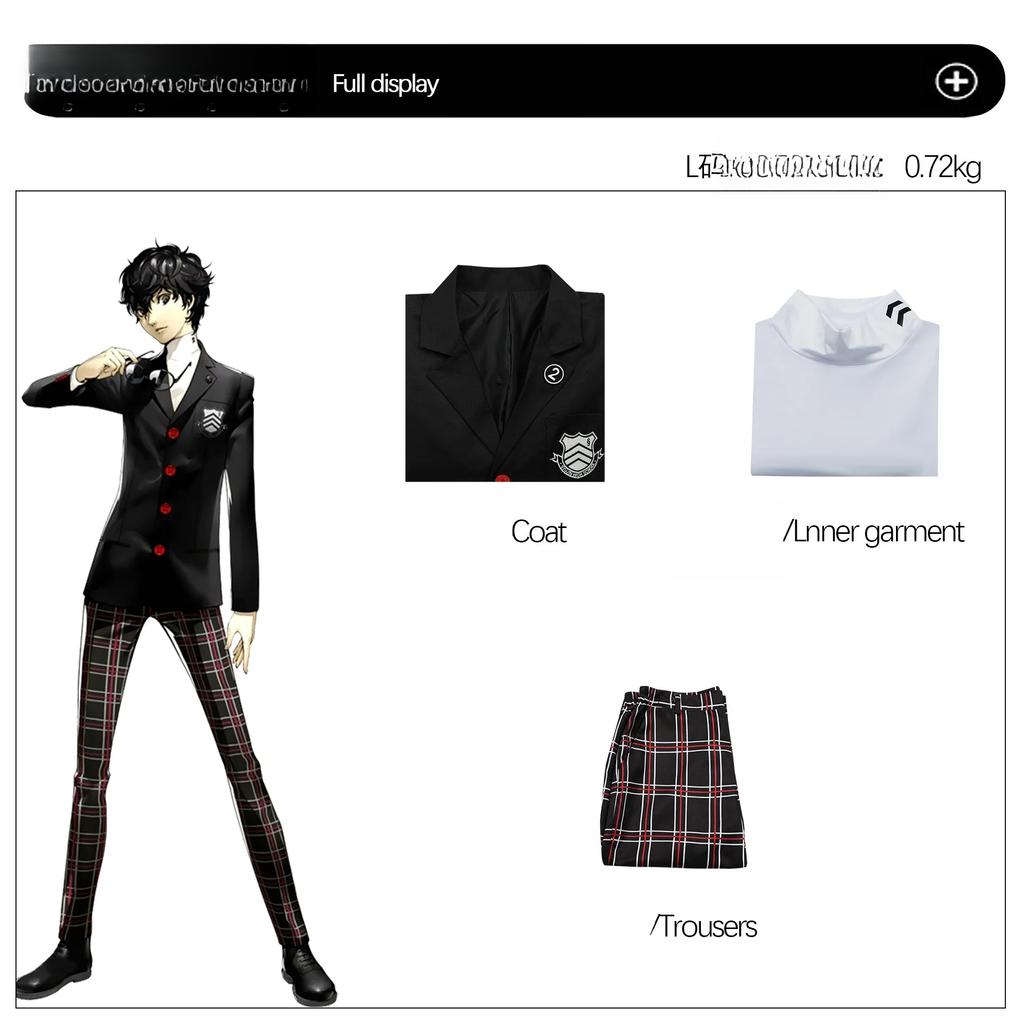 Persona 5 Kasumi Yoshizawa Cosplay Costume JK Uniform School Badge Suit Adult Girls Halloween Party Role Play Outfit