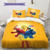 Sesame Street2 Pattern Bedding Quilt Set  Home Decoration  Gift (1 * duvet cover + 2 * pillowcase  without core)