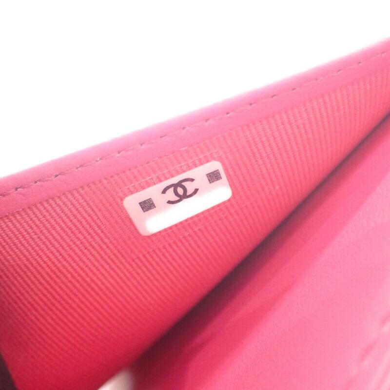 CHANEL  AP0231 Bifold Wallet Fusha pink Women