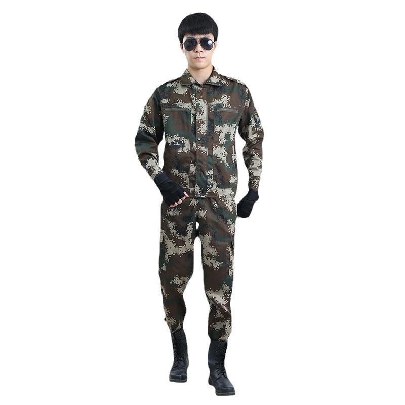 Unisex Camouflage Training Suit Set for Summer and Autumn - Durable, Lightweight Workwear for Students