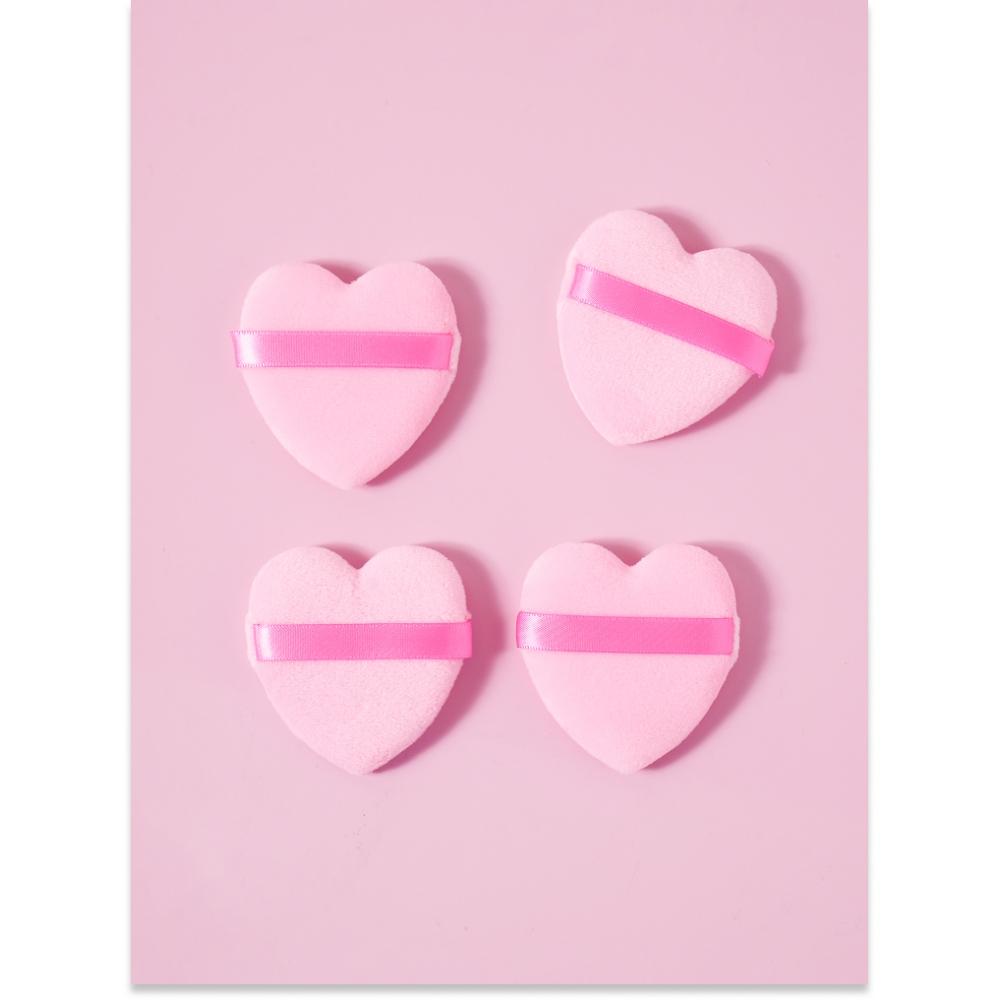 

Daiso Lovely Heart Double Sided Powder Puff Pack Of 4