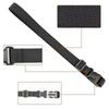 MAGARROW 150cm Strap Buckle Packing Strap Adjustable Belt Wide Black of 1" (1" - 60" Long), (Pack 10)