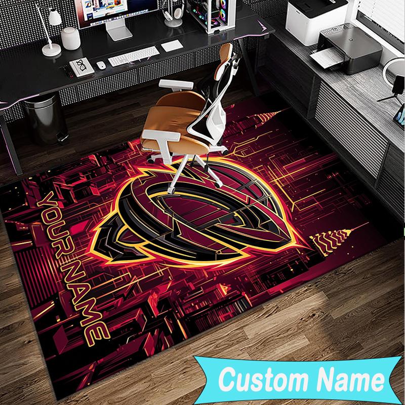 Custom Name Rug Cleveland Cavaliers Logo Area Rug Suitable for Indoor And Outdoor,Carpets for Homes, Offices,Living Rooms,Home Decor,Christmas Gift