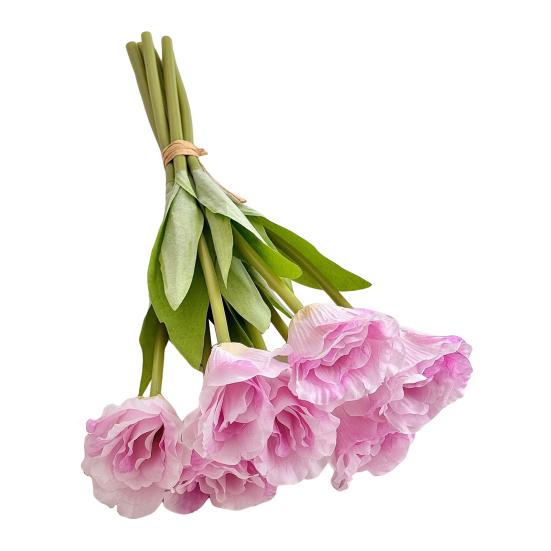 

7 шт./букет Имитированный букет Реалистичные цветы Яркие цвета Железная проволока Пластиковые материалы Многослойные лепестки Искусственный цветок Садовый декор