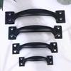 2Pcs Door Handle+8pcs Screws Iron Door Handle Gate Handle Pull For Sliding Barn Doors Gates Garages Sheds Window Pulls Knob