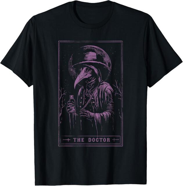 NEW LIMITED Plague Doctor Tarot Card Shirt Horror Death Occult Satanic T-Shirt