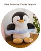 Penguin Plush Toy Cartoon Swim Ring Pillow for Children