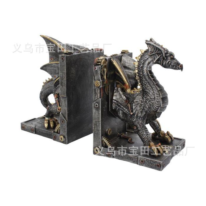 New Resin Statue Mechanical Feilong Separate Bookend Decoration Home Study Bookend Ornament
