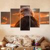 5-teiliges Adler-Sonnenuntergang-Wandkunst-Leinwand-Set Tier-Innenraum-Gemälde Heimdeko Poster Druck Modulare Schlafzimmer-Dekoration Bilder