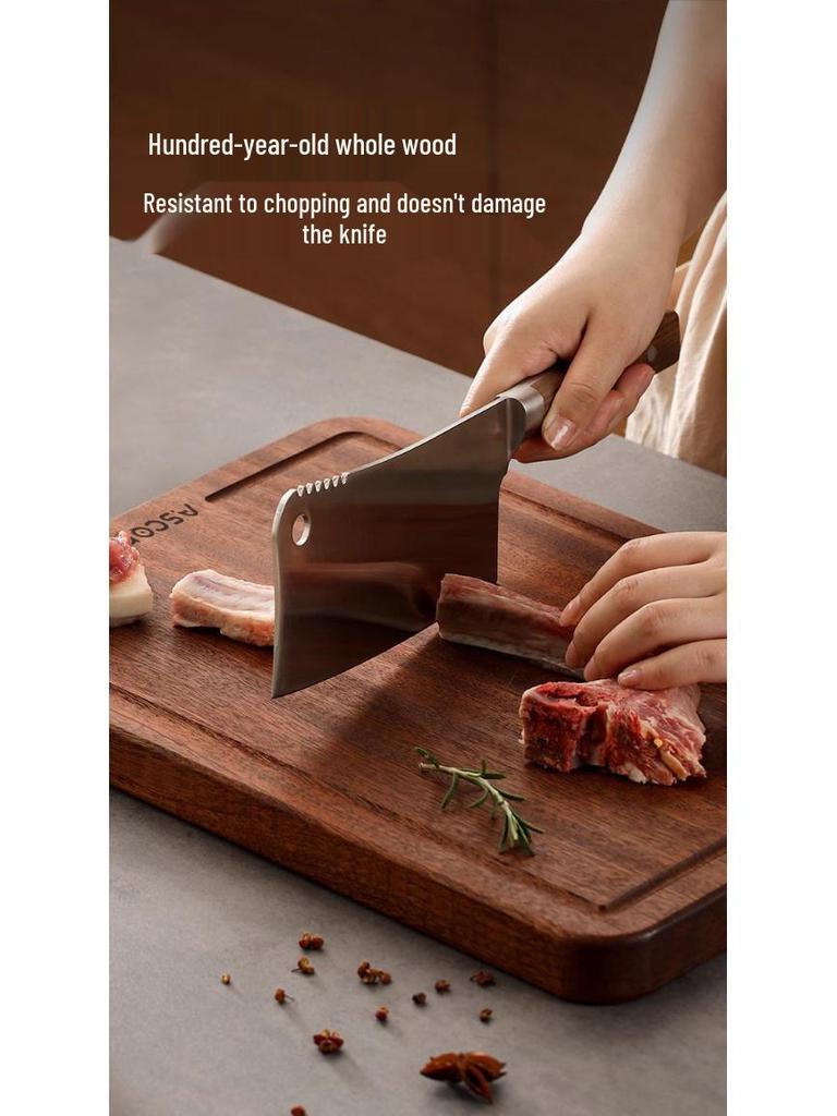 Mildew-Proof Wenge Wood Double-Sided Cutting Board - Food-Grade Solid Wood Chopping Board for Kitchen