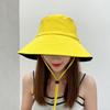 [Shop  ] Women S Summer Uv Protection Double Side Detachable Wide Bucket Hat wdmS Wh tS13554052