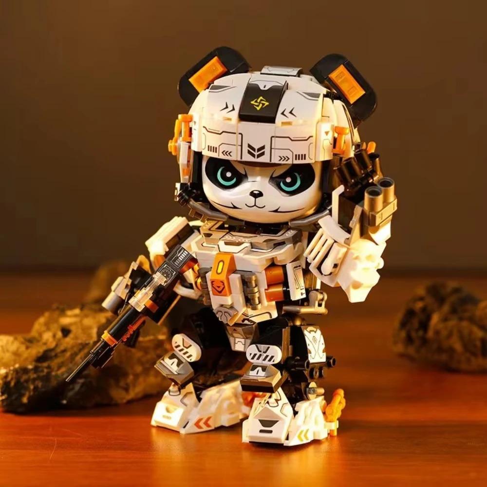 2025 Mechanický set stavebnic Panda a Zvěrokruh ve stylu Kung Fu 12 v 1, Kloubový model zvířete Hračky pro chlapce Narozeninové dárky