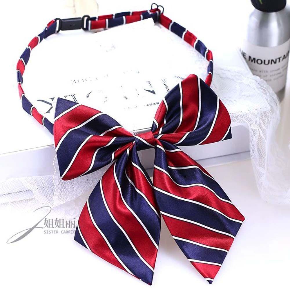 Dots Bowknot Neckties Stripe JK Uniform Bow Ties Elegant Airline Stewardess Necktie  Ladies/Girls