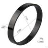 Cuff Bangle High Polished Bracelet Smooth Surface (Black, Silver, Gold, Rose Gold)