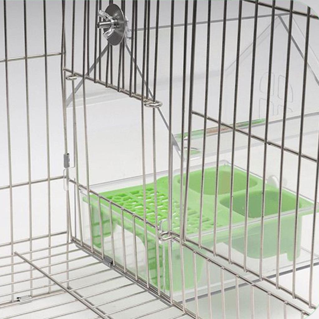 Transparent Bird Feeder House Bath Tub Water Food Dish Decorative Bird Feeders House Transparent Window Wild Bird Feeder