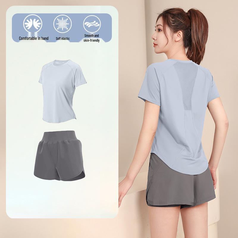 Women's Quick-Dry Cool Yoga Fitness T-Shirt, Plus Size, Short Sleeve, Summer 2026 Style
