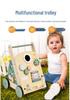Multifunctional Baby Walker with Wooden Xylophone, Beads, and Gears - Educational Role-Playing Toy for Toddlers