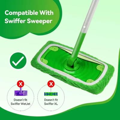 Reusable Mop Pads for Swiffer Sweeper Mops Washable Microfiber Mopping Cloth Refills for Surface/Hardwood Floor Cleaning