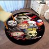 Halloween horror Printed Round Rug Carpet Chair Rug Area Rug Entryway Doormats,for Office Chair Living Room Bedroom Kitchen Room.