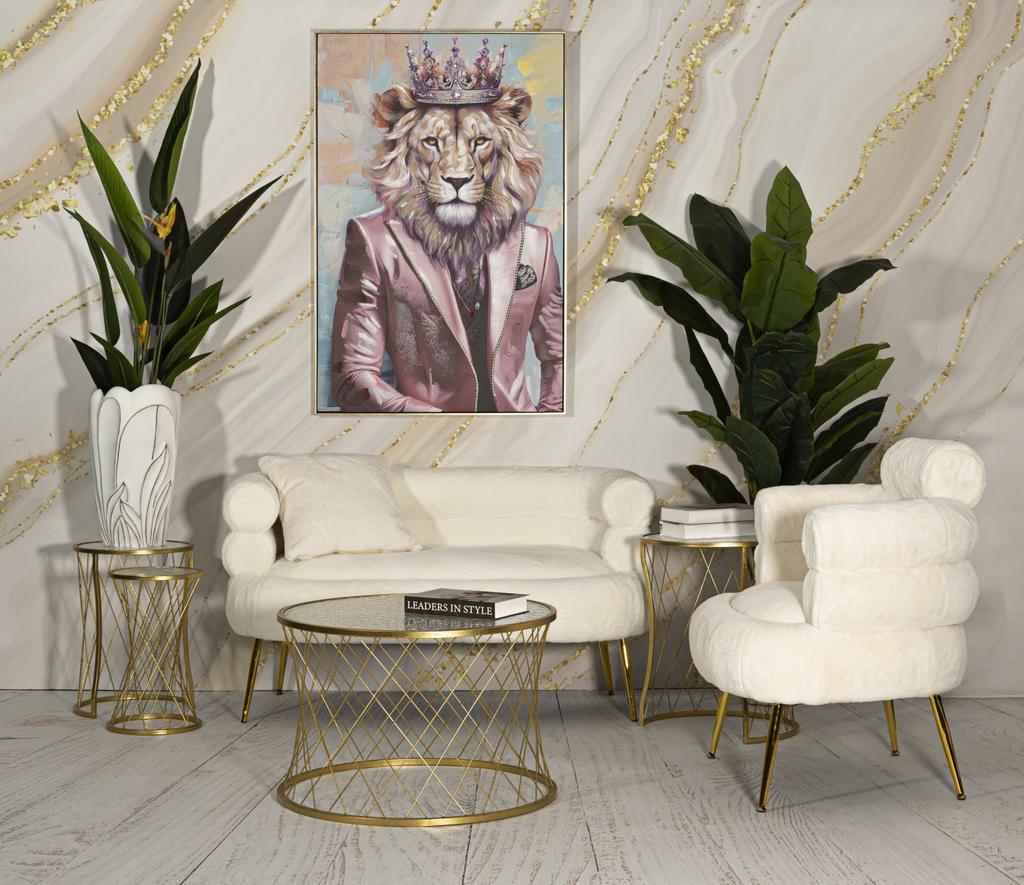 Table Noah Gold Set 4 Pcs Cm Ø 70X45-47X54,5-36X50-28X45