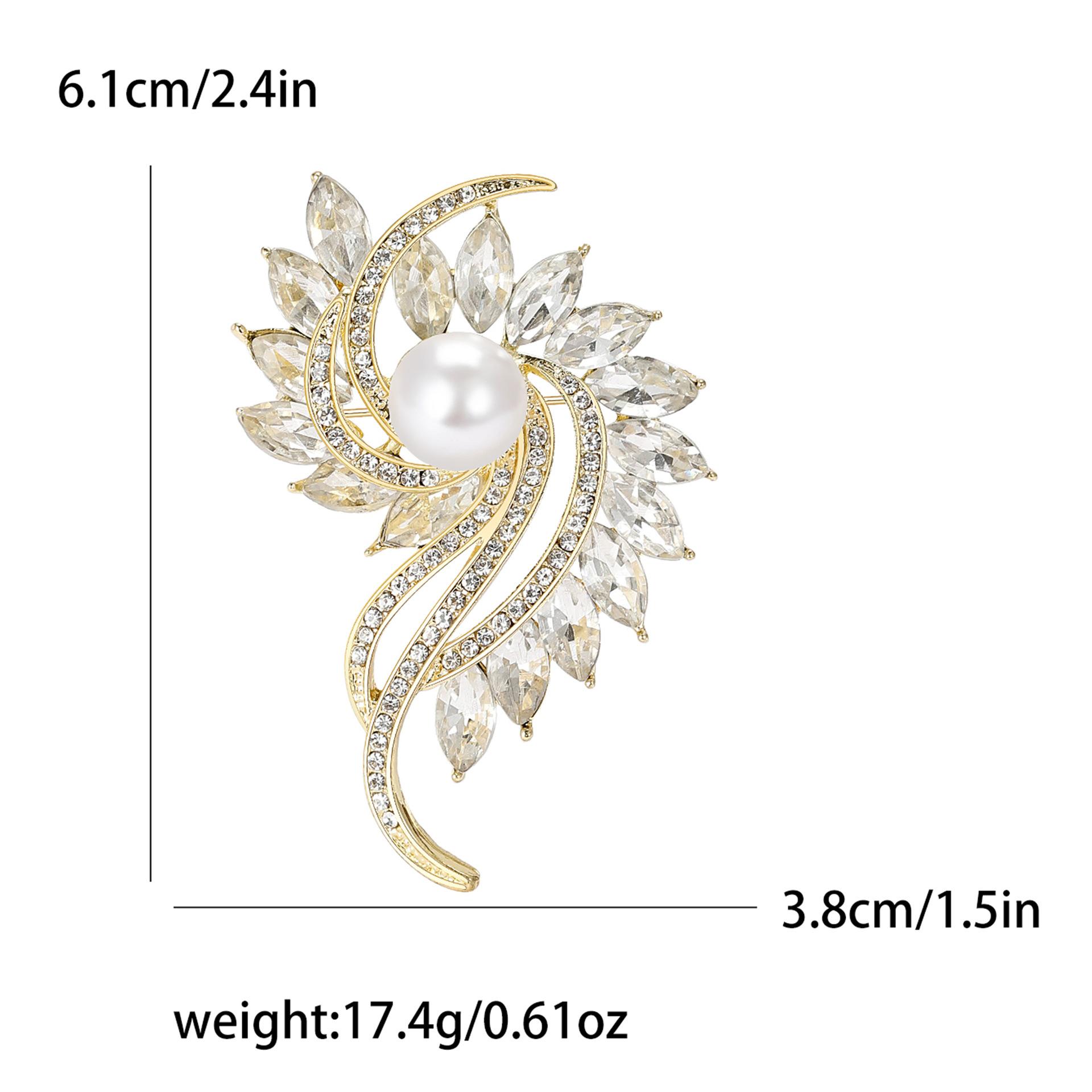 

Модная брошь-цветок из жемчуга и страз, креативная роскошная женская одежда, аксессуары, булавка-корсаж в виде растения