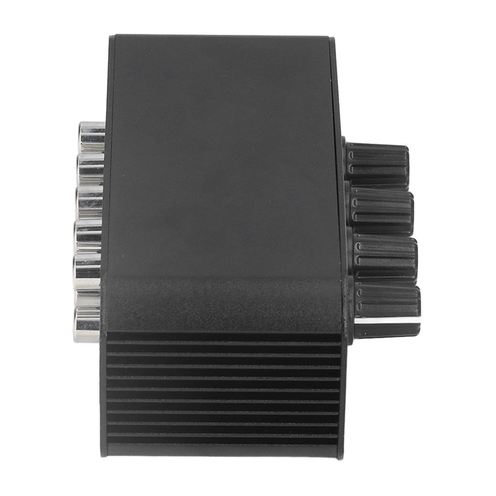 Stereo Sound Mixer 4 Channel RCA Input and Output Mini Stereo Mixer with Separate Volume Controls for Headphones