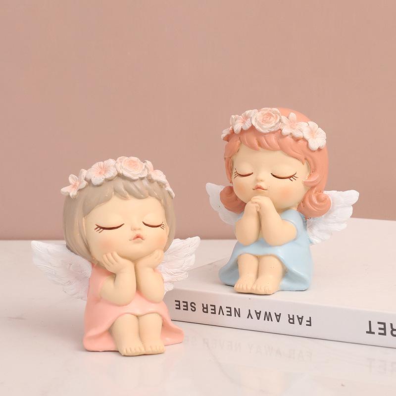 Creative Hani Little Angel Resin Ornaments - Desktop Decorations for Home or Gift