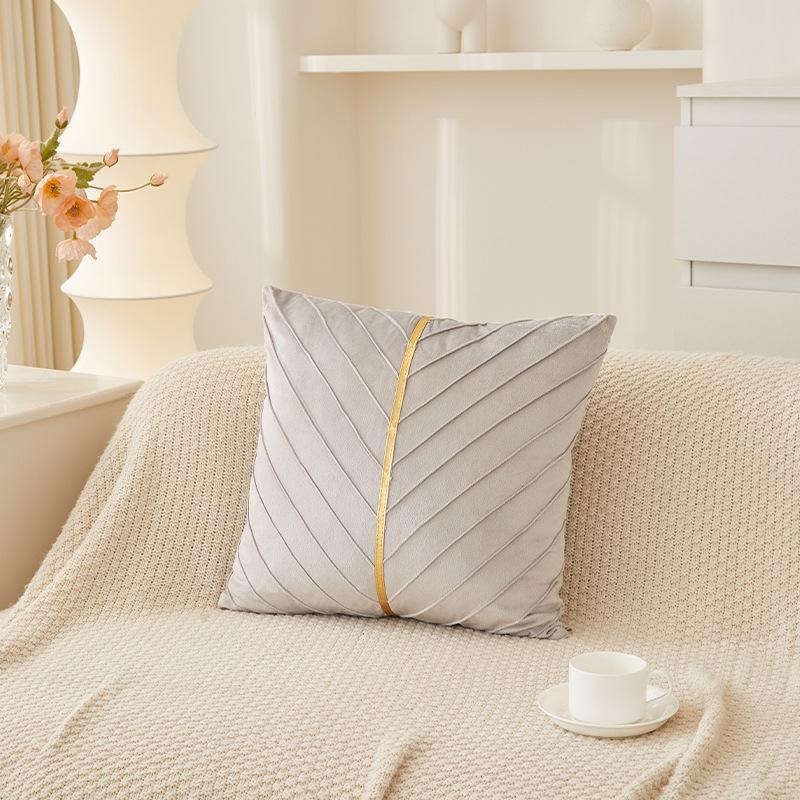 Elegant Sofa Pillowcase Party Atmosphere Pillow Cover Velvet Pillow Cover  for Room Sofa Decor Soft Solid Dyed for Bed