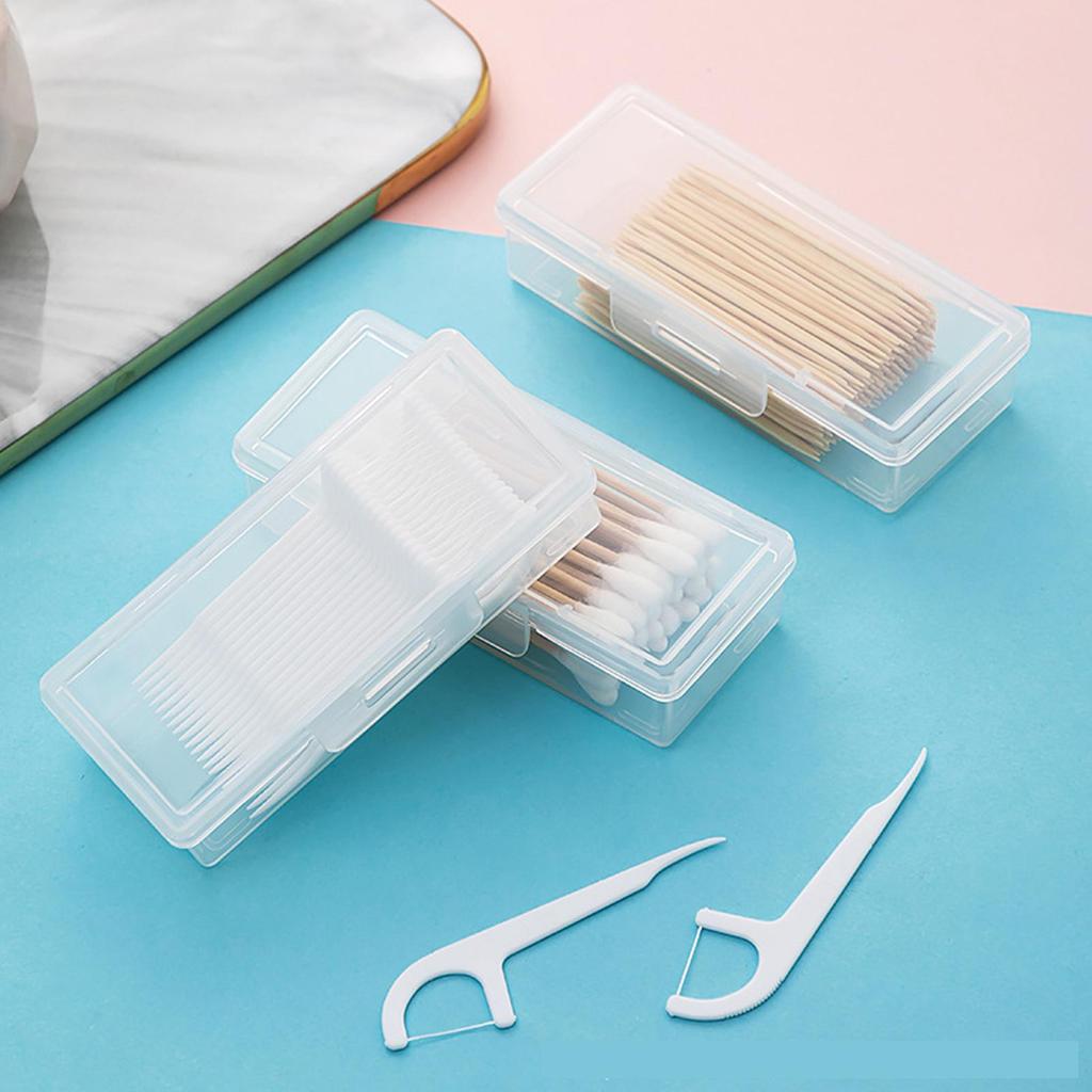 1pc Portable Travel Medicine Box Cotton Swab Holder Case Detal Floss Jewelry Box