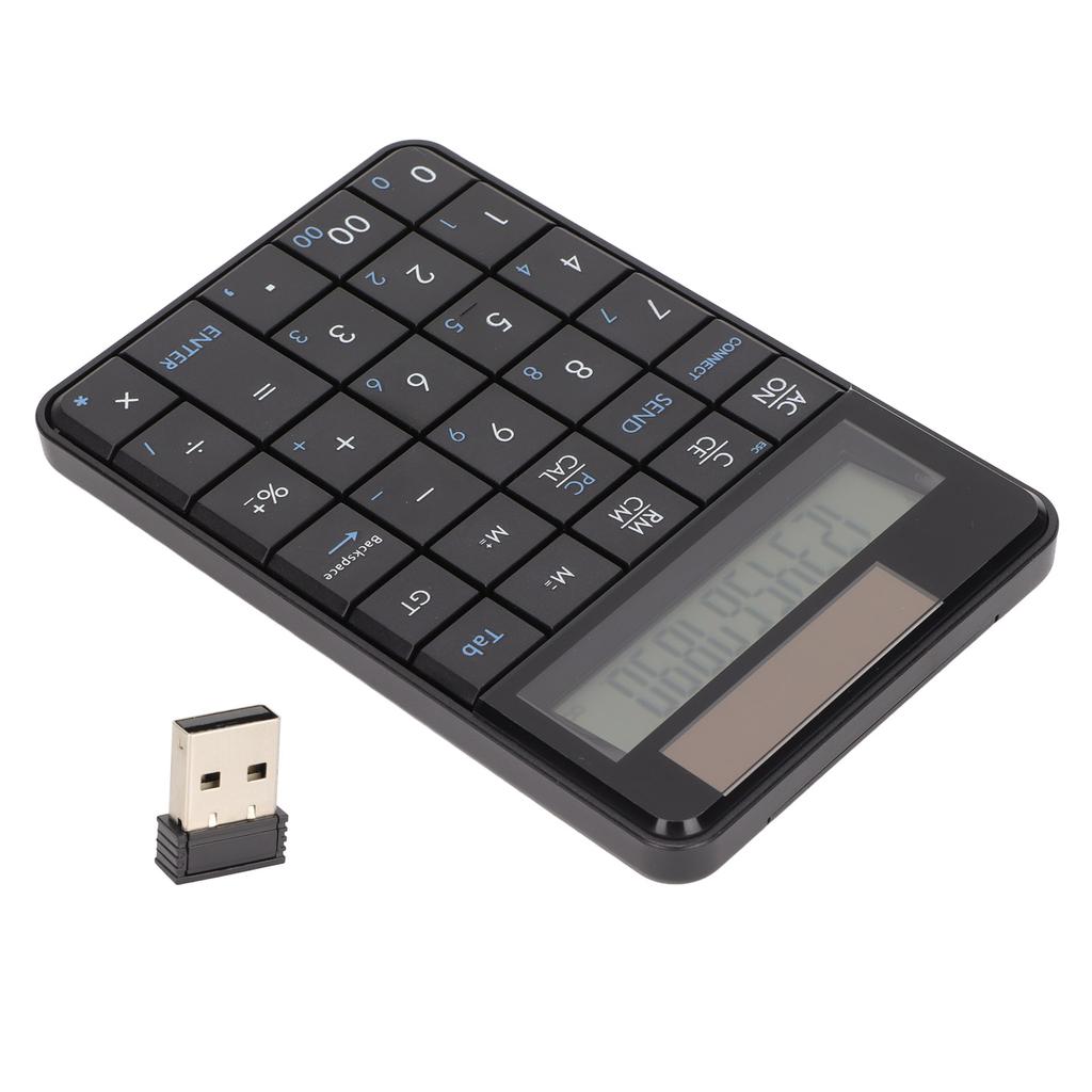 Calculator Number Pad Calculator Function 29 Keys 2.4GHz Wireless USB Plug and Play Ergonomic Design Wireless Number Pad