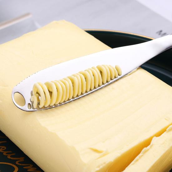 Stainless Steel Cheese Knife Sawtooth Blade Butter Cream Dessert Spreader Tool