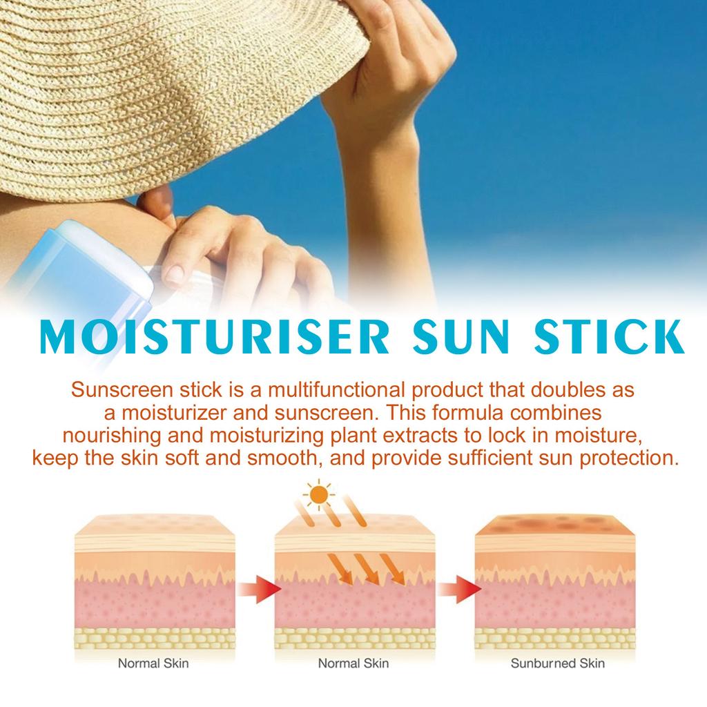 SPF 50+ Sonnencreme-Stift UV-Schutz Anti-Oxidans Sonnenschutz Isoliercreme Leichtgewicht Korea Alle Hauttypen Kosmetik weniger