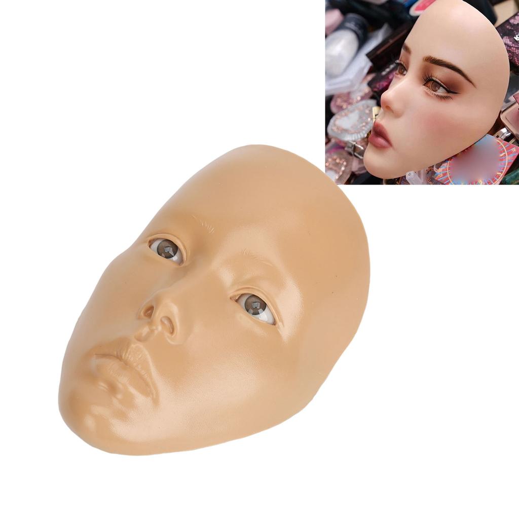 5D Makeup Practice Face Board Kit Reusable 3.4oz Cream 28.1ml Liquid Teaching Practice Makeup Mannequin Tool Set