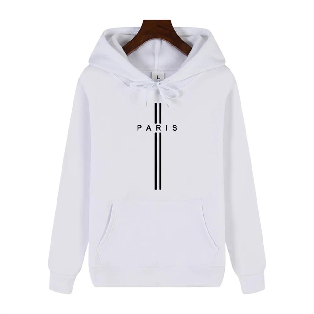 Simple Personality Printed Autumn and Winter Comfort Plus Cashmere Men's High Quality Casual Fashion Warm Street Hoodie