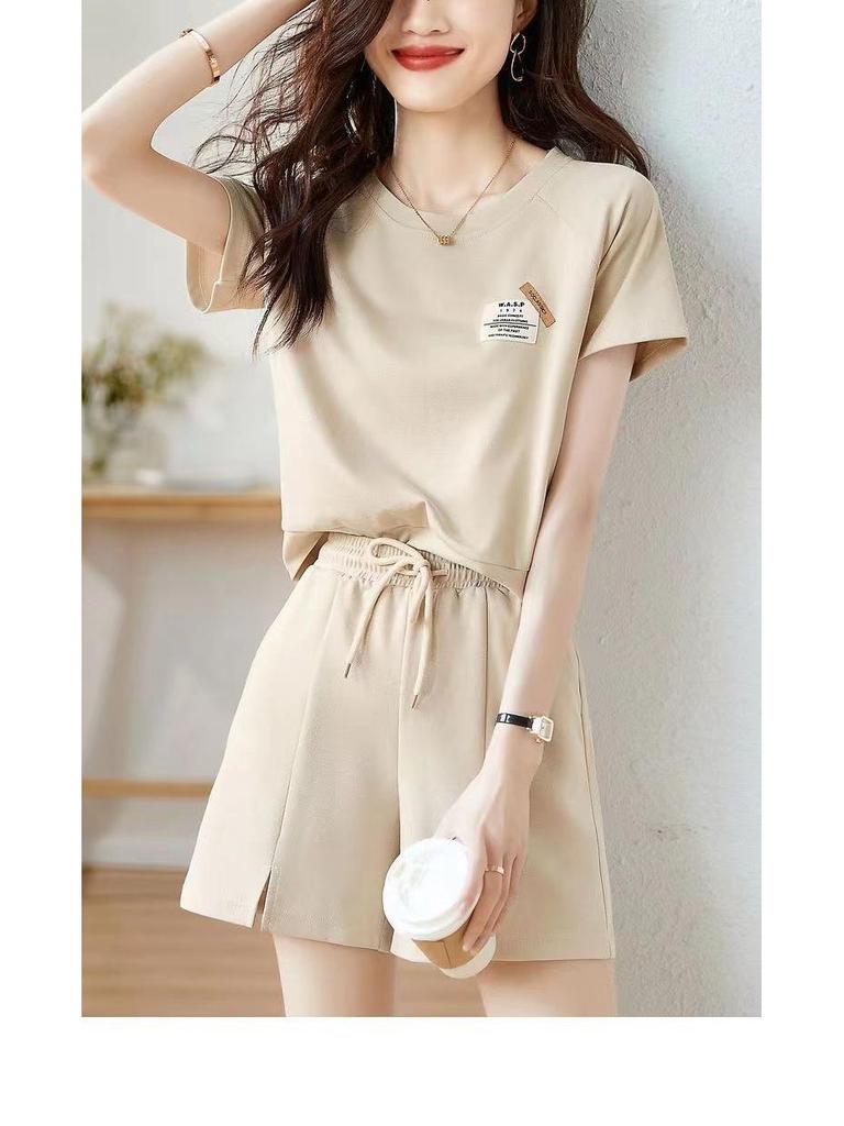 Summer Fairy Casual Shorts & Tee Set for Women - Fresh & Age-Reducing Two-Piece
