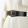 Waist wrap women decorative coat suit with elastic elastic belt free punch fashion retro niche personality belt