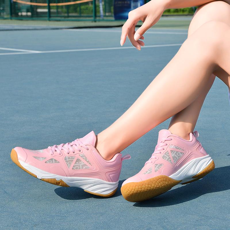 36-46 Paar Stoßdämpfende Rutschfeste Atmungsaktive Badmintonschuhe Tennisschuhe Tischtennisschuhe Sportschuhe