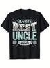 Worlds Best Uncle Ever TShirt  100 Cotton Comfortable Unisexs Womens Design T Shirts Tee Minimalist Streetwear