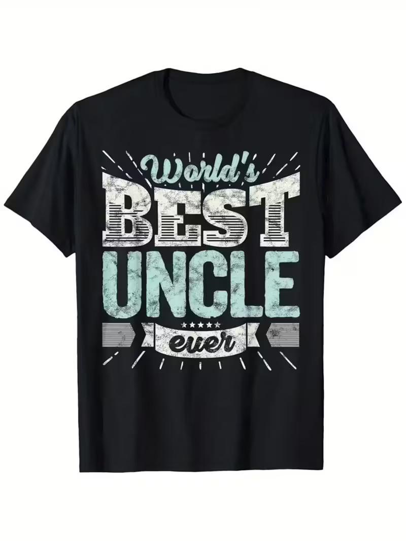 Worlds Best Uncle Ever TShirt 100 Cotton Comfortable Unisexs Womens Design T Shirts Tee Minimalist Streetwear 4XL