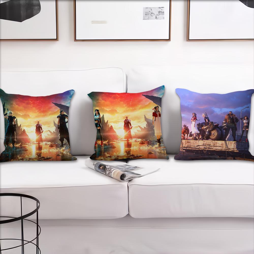Game F-final F-fantasy VII Cushion Cover Pillow Cover Decoration Room Home Sofa Living Office Car Nordic Simplicity