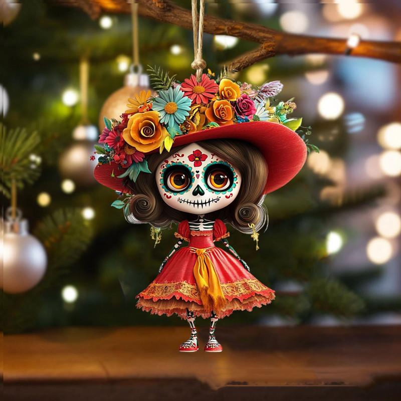 10 Stück Ätherische Untote Jungfrau Dekoration: Bezaubernde Tag der Toten Halloween Party Hängedekorationen & Wandkunst