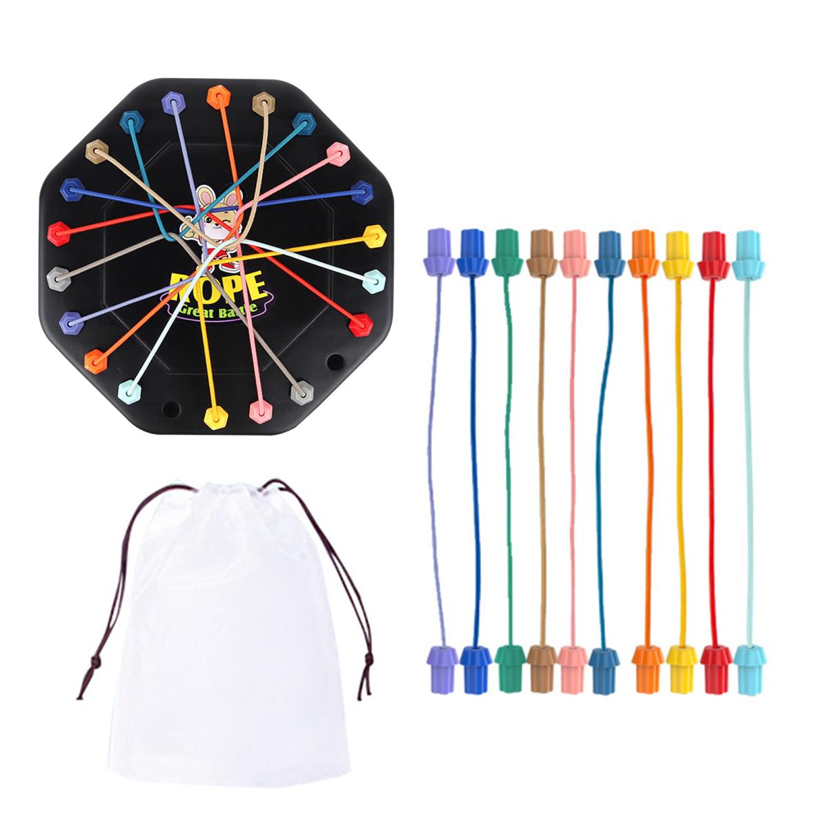 

1 набор для детей, игра по распутыванию веревок, настольная игра, развивающая логическое мышление, интерактивная обучающая игрушка для распутывания эластичных веревок чёрный