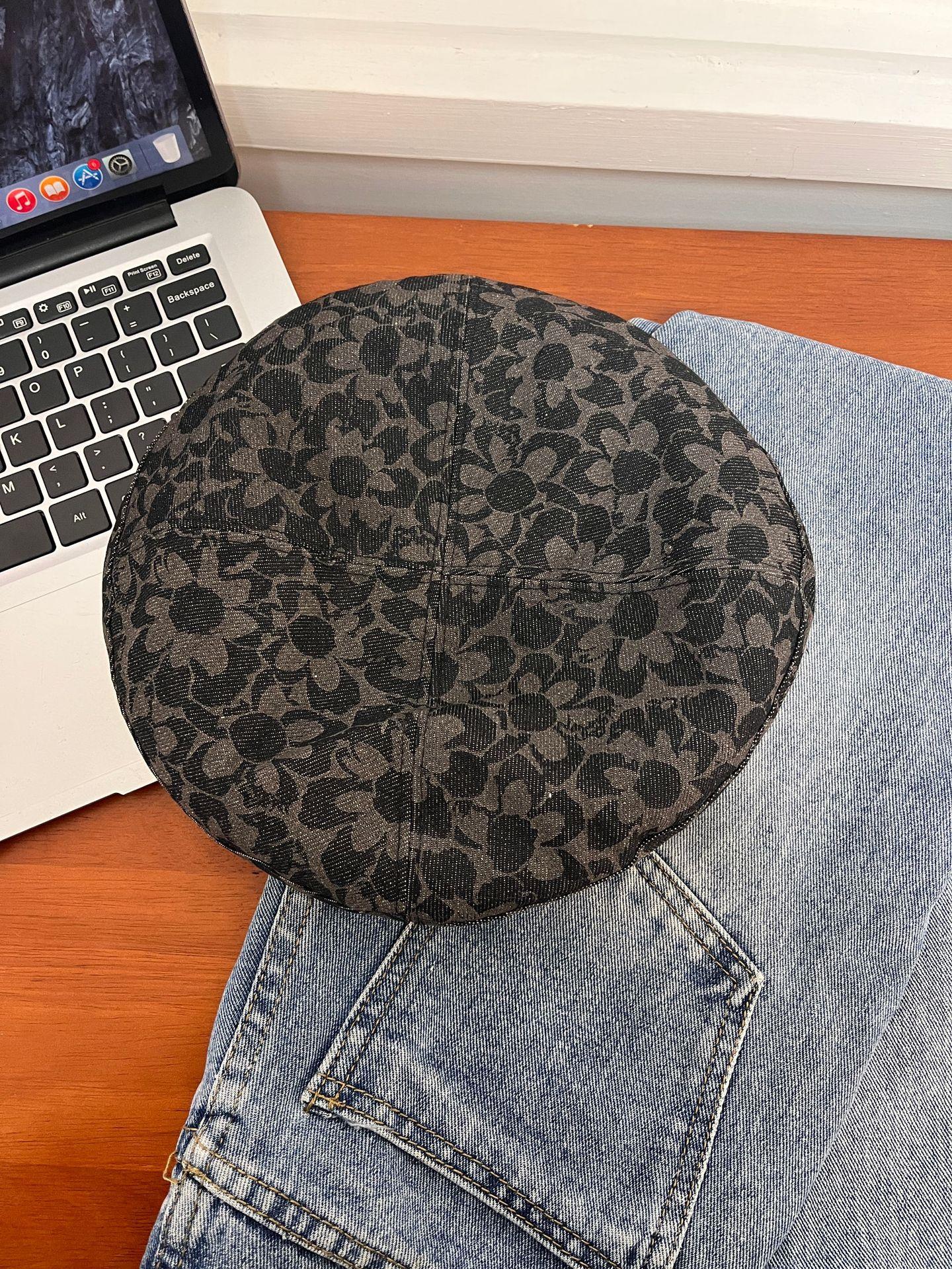 

Ретро цветочный узор бант пояс берет четыре сезона мода универсальный лицо маленький художник шляпа прилив M（56-58cm） хаки