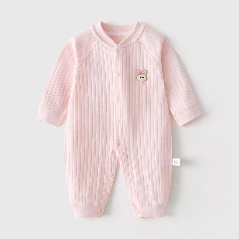 Newborn Cotton Long Sleeve Bodysuit Pajamas - Infant & Toddler Jumpsuit for Boys & Girls