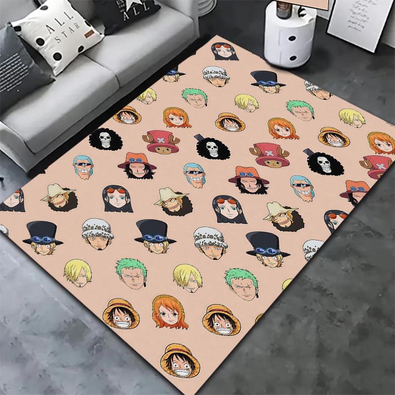 Covor Anime One Piece pentru Sufragerie, Dormitor, Casă, Decorare Canapea, Covor Antiderapant pentru Joacă Copii